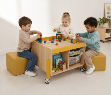 Table d'activité avec tiroirs k’briol